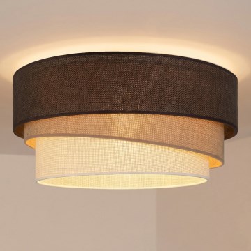 Brilagi - Lámpara de techo TRIO 1xE27/60W/230V Ø 40 cm marrón/beige/blanco