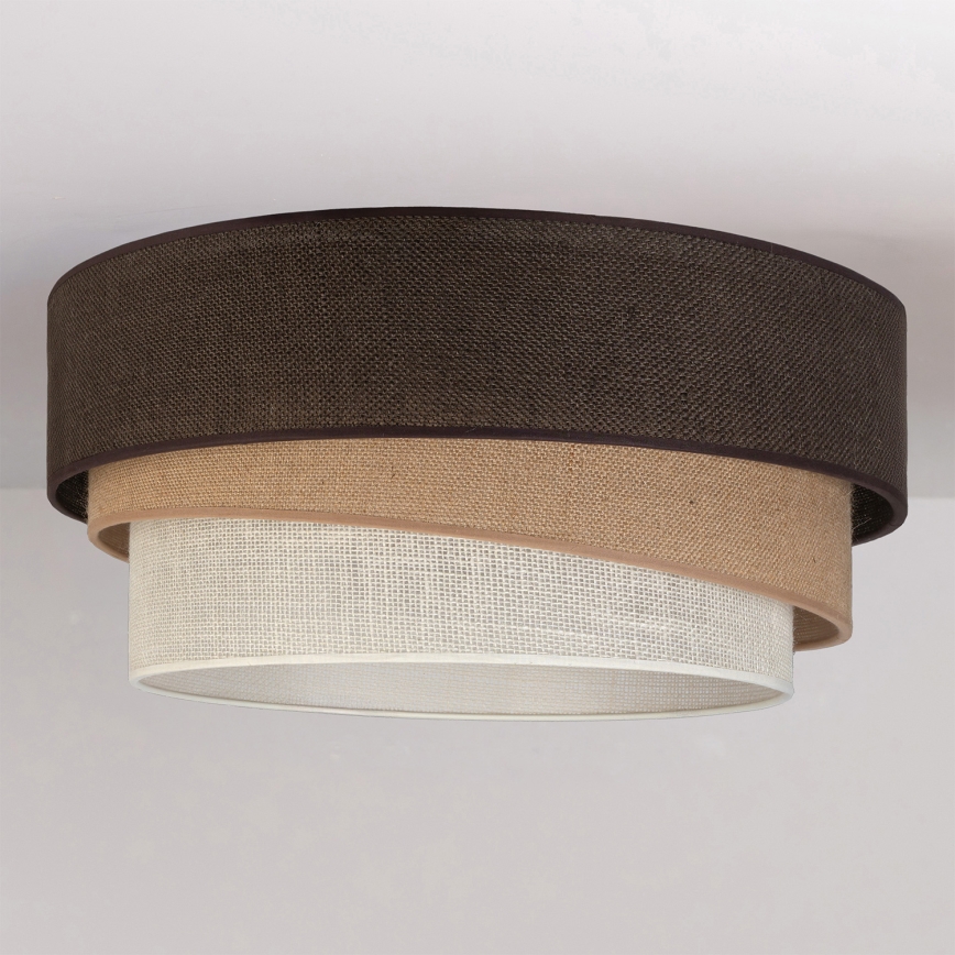 Brilagi - Lámpara de techo TRIO 1xE27/60W/230V Ø 40 cm marrón/beige/blanco