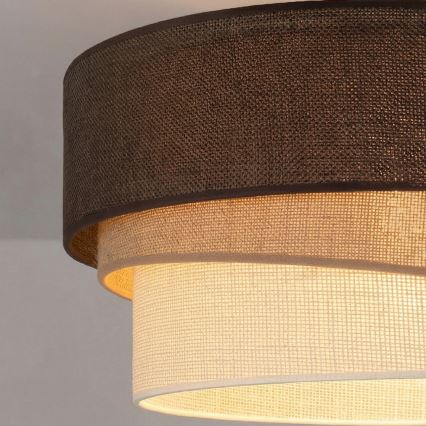 Brilagi - Lámpara de techo TRIO 1xE27/60W/230V Ø 40 cm marrón/beige/blanco