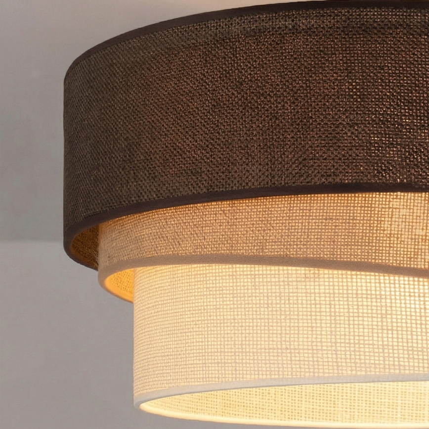Brilagi - Lámpara de techo TRIO 1xE27/60W/230V Ø 40 cm marrón/beige/blanco