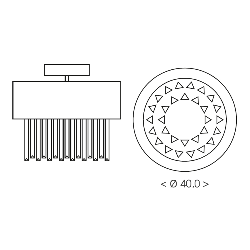 Brilagi - Lámpara de techo VERVE 4xE14/40W/230V Ø 40 cm negra