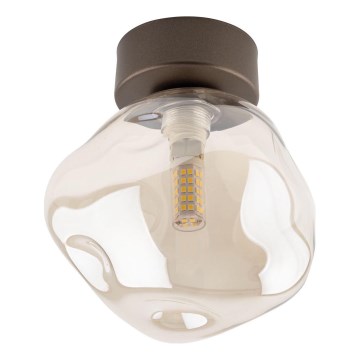 Brilagi - Lámpara de techo VULCANO 1xG9/8W/230V marrón/beige ahumado