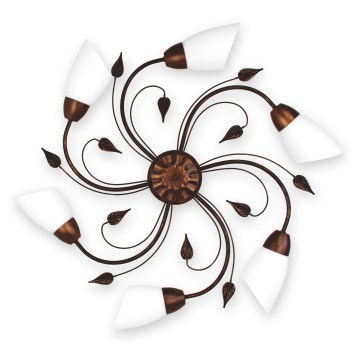BRILAGI - Lámpara de techo WILLOW 6xE27/40W/230V Ø 75 cm bronce