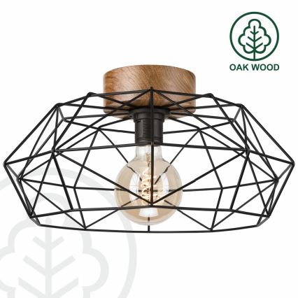 BRILAGI - Lámpara de techo WOODY BASKET 1xE27/60W/230V diámetro 40 cm roble