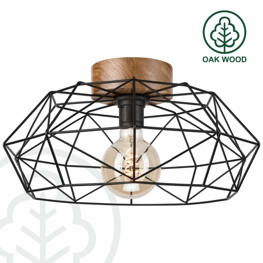 BRILAGI - Lámpara de techo WOODY BASKET 1xE27/60W/230V diámetro 40 cm roble