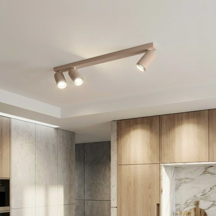 BRILAGI - Lámpara de tres focos SELE LONG 3xGU10/30W/230V beige
