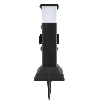 Brilagi - Lámpara exterior con 2 enchufes SCHUKO 1xE14/15W/230V IP44 negra