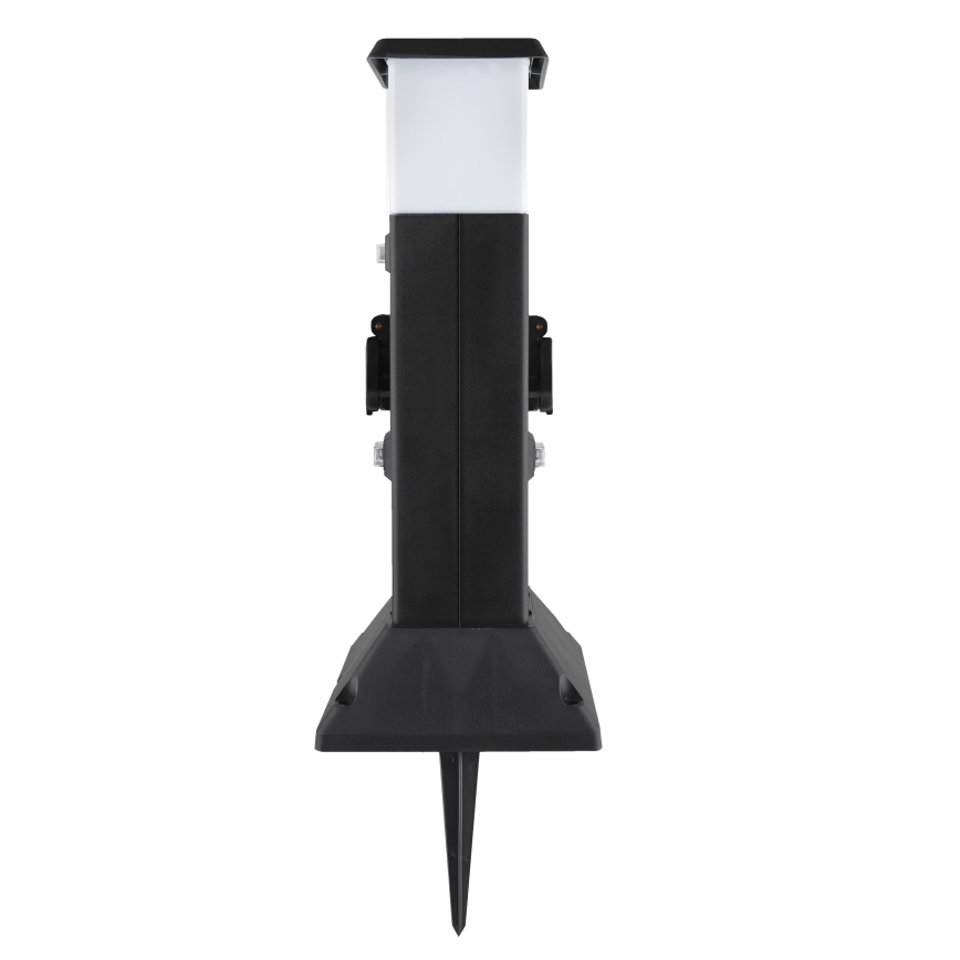 Brilagi - Lámpara exterior con 2 enchufes SCHUKO 1xE14/15W/230V IP44 negra