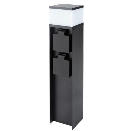 Brilagi - Lámpara exterior con 2 enchufes SCHUKO 1xG9/11W/230V IP44 negra