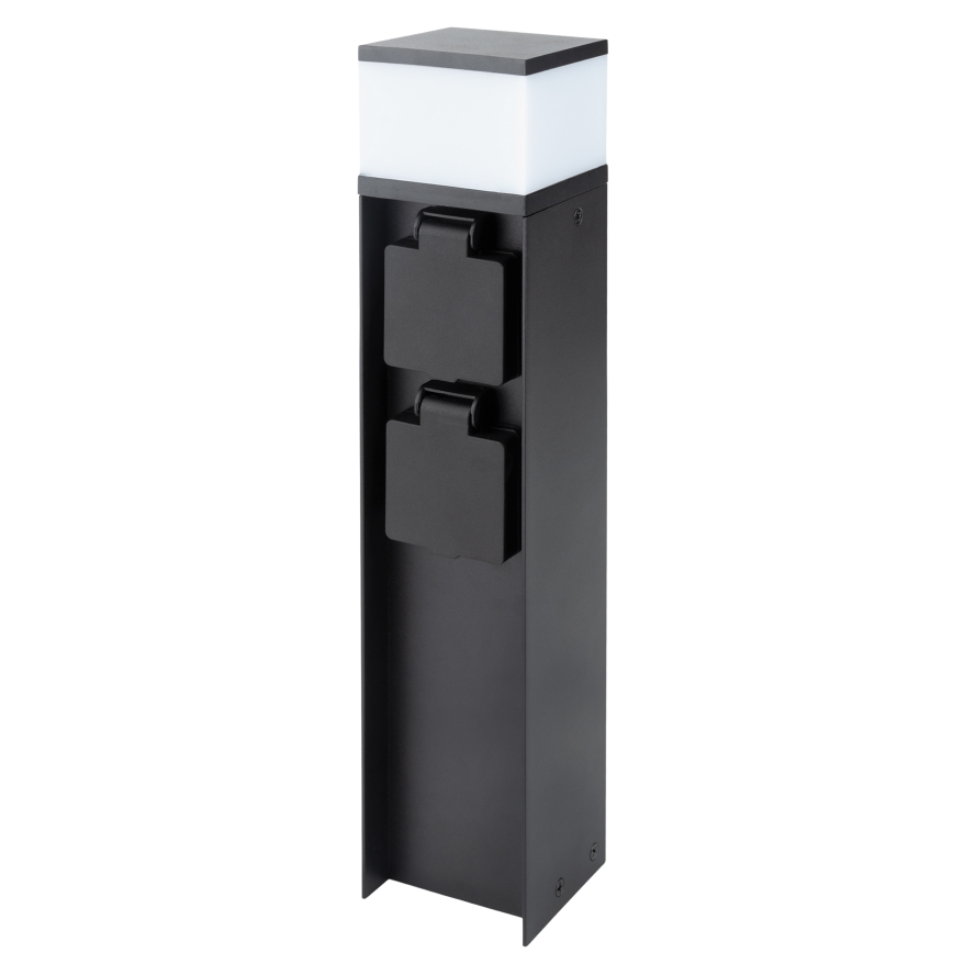 Brilagi - Lámpara exterior con 2 enchufes SCHUKO 1xG9/11W/230V IP44 negra