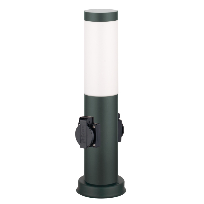 Brilagi - Lámpara exterior NOVA con 2 enchufes SCHUKO, 1xE27/15W/230V, 40 cm, IP44, antracita