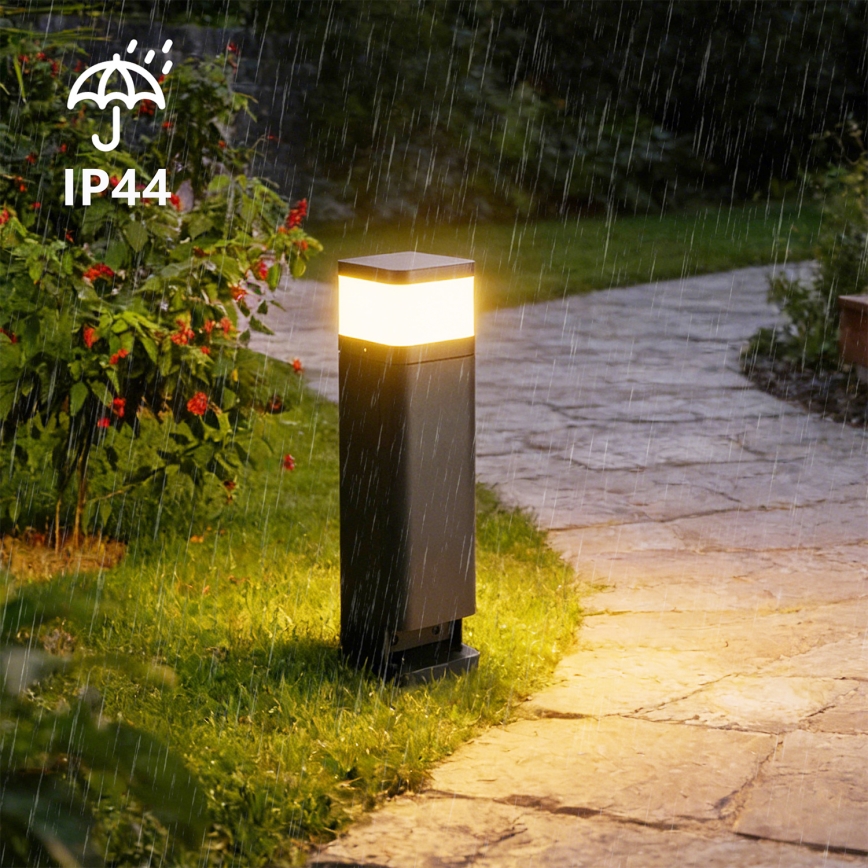 Brilagi - Lámpara exterior con 2 enchufes SCHUKO PILLAR 1xG9/11W/230V IP44 antracita