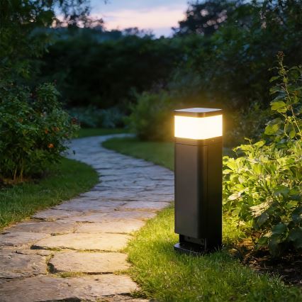 Brilagi - Lámpara exterior con 2 enchufes SCHUKO PILLAR 1xG9/11W/230V IP44 antracita