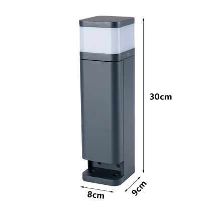 Brilagi - Lámpara exterior con 2 enchufes SCHUKO PILLAR 1xG9/11W/230V IP44 antracita