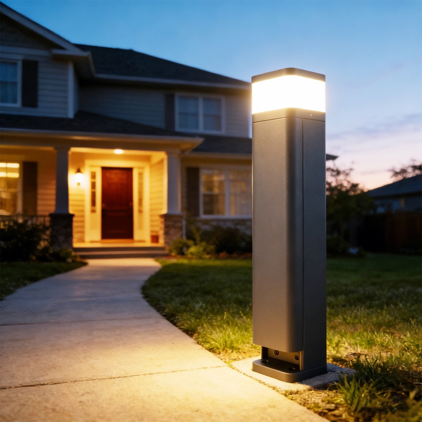 Brilagi - Lámpara de exterior con 2 enchufes SCHUKO PILLAR 1xG9/11W/230V IP44 antracita