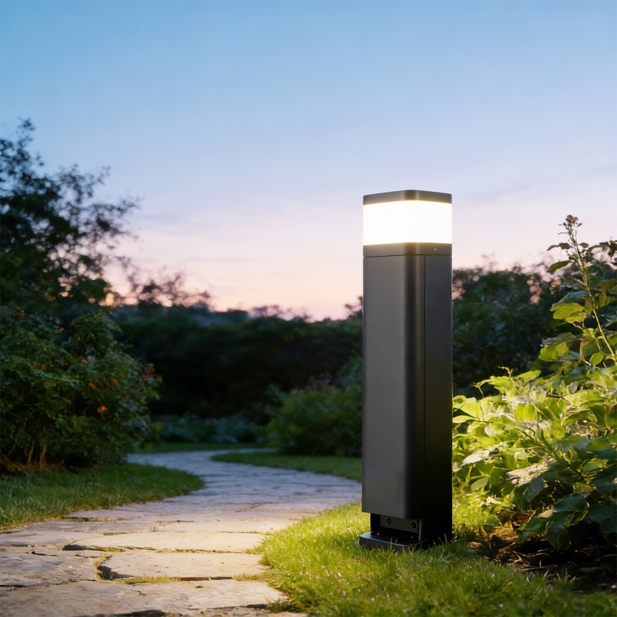 Brilagi - Lámpara de exterior con 2 enchufes SCHUKO PILLAR 1xG9/11W/230V IP44 antracita