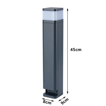 Brilagi - Lámpara de exterior con 2 enchufes SCHUKO PILLAR 1xG9/11W/230V IP44 antracita