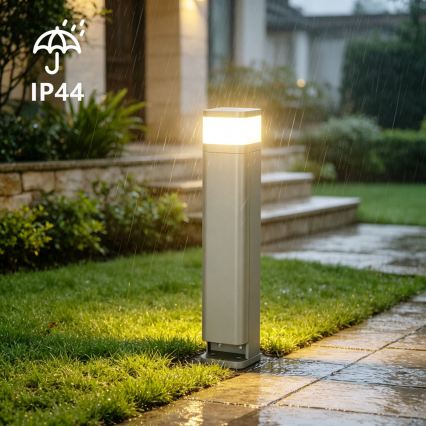 BRILAGI - Lámpara exterior con 2 enchufes SCHUKO PILLAR 1xG9/11W/230V IP44 gris