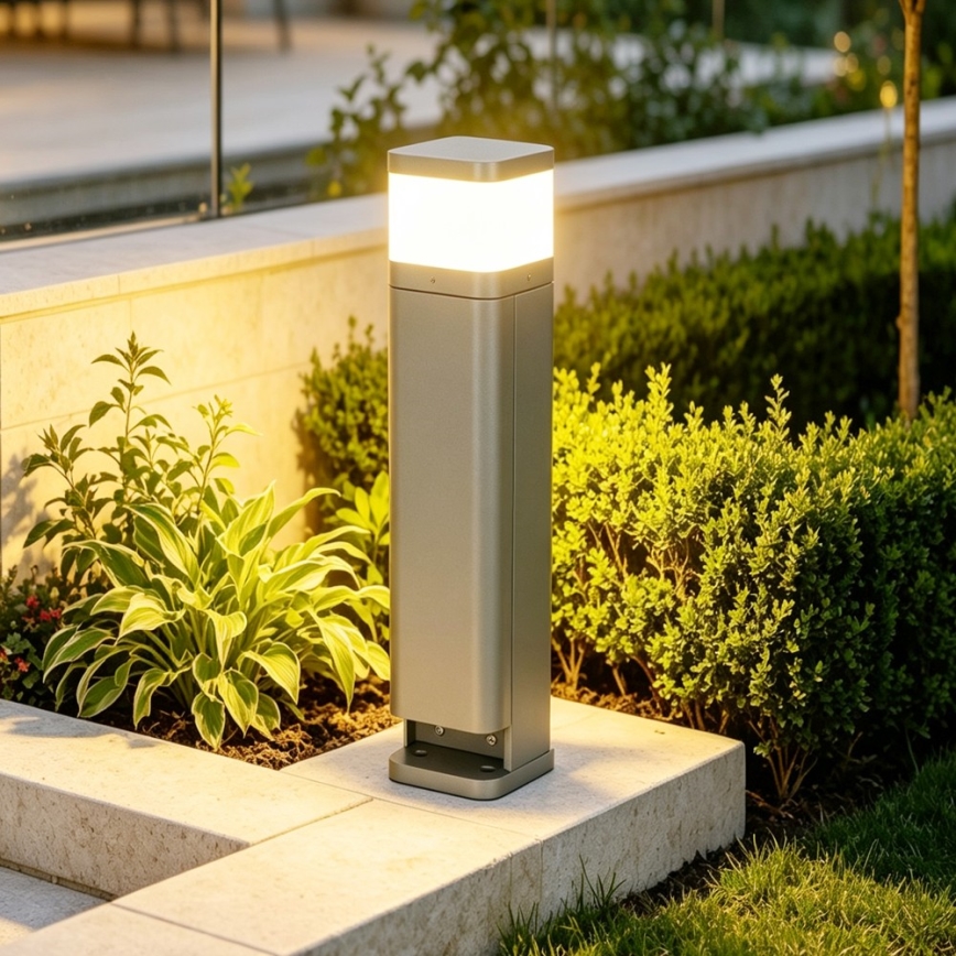 BRILAGI - Lámpara exterior con 2 enchufes SCHUKO PILLAR 1xG9/11W/230V IP44 gris