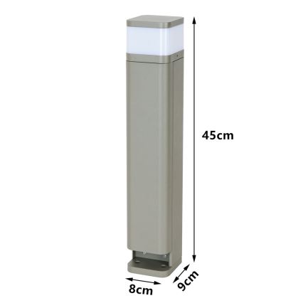 BRILAGI - Lámpara exterior con 2 enchufes SCHUKO PILLAR 1xG9/11W/230V IP44 gris