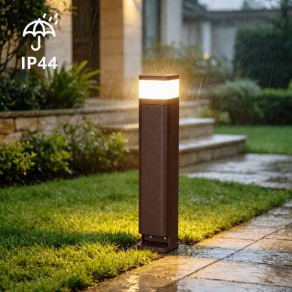 BRILAGI - Lámpara exterior con 2 enchufes SCHUKO PILLAR 1xG9/11W/230V IP44 marrón
