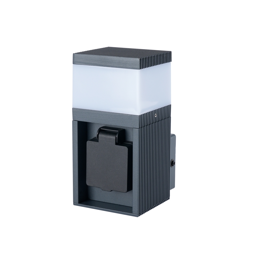 Brilagi - Lámpara de pared exterior PILLAR con enchufe SCHUKO, 1xG9/11W/230V, IP44, antracita