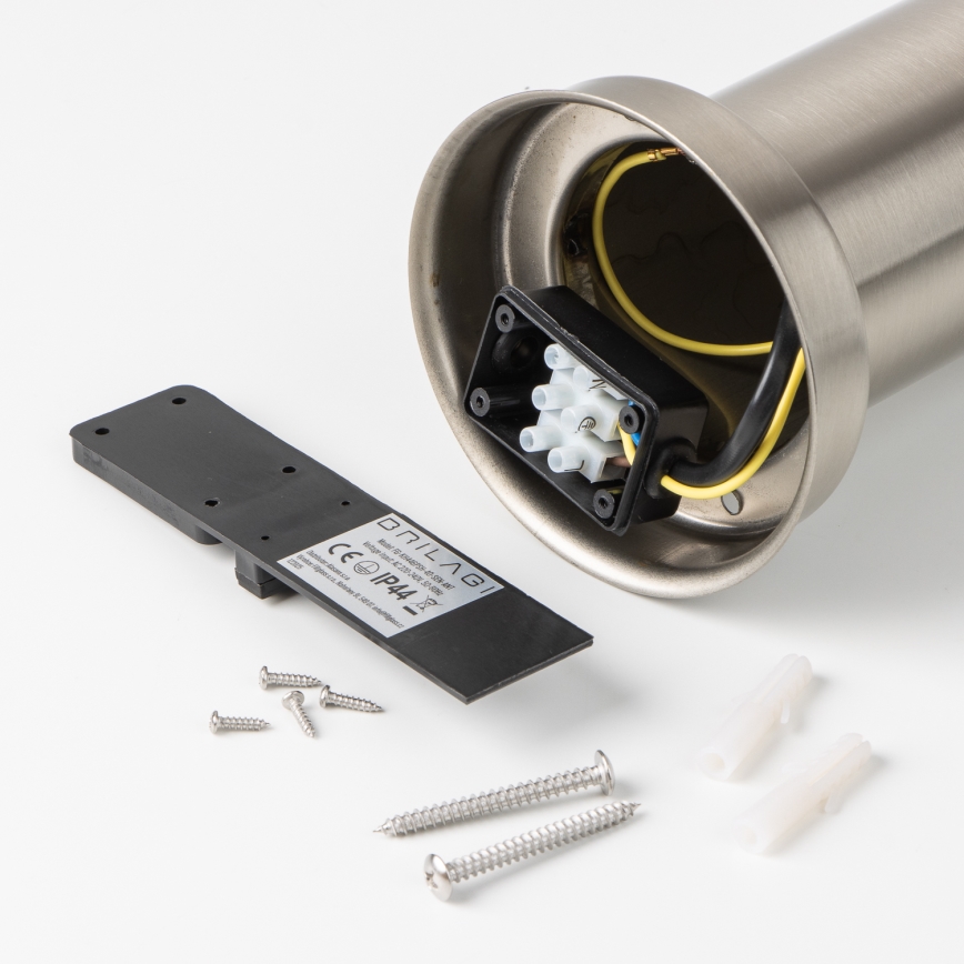 Brilagi - Lámpara exterior con sensor NOVA 1xE27/15W/230V 40 cm IP44 cromo mate