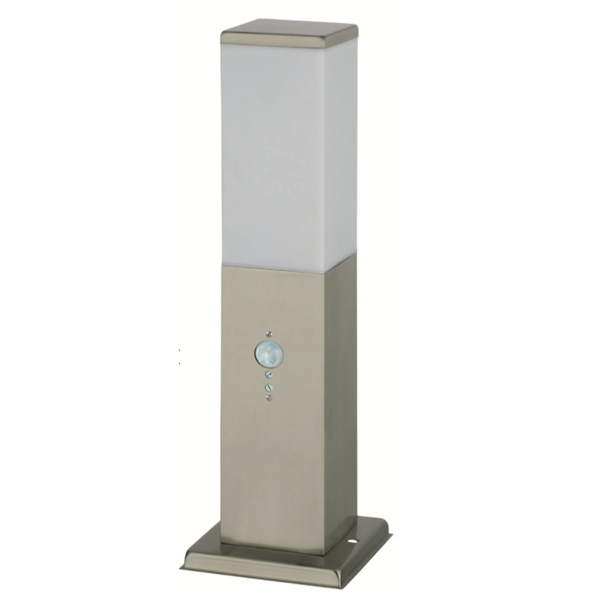 Brilagi - Lámpara exterior con sensor NOVA 1xE27/15W/230V 40 cm IP44 cromo mate