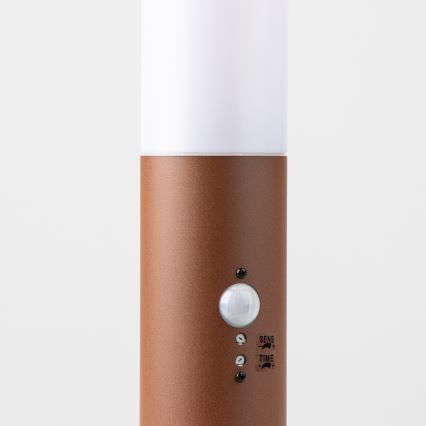 Brilagi - Lámpara exterior con sensor NOVA 1xE27/15W/230V 40 cm IP44 marrón