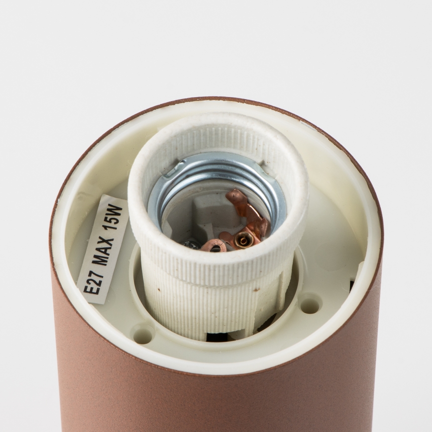 Brilagi - Lámpara exterior con sensor NOVA 1xE27/15W/230V 40 cm IP44 marrón