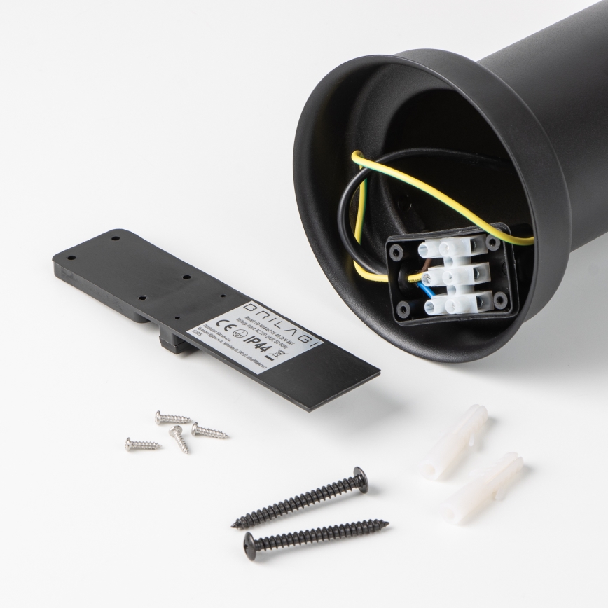 BRILAGI - Lámpara exterior con sensor NOVA 1xE27/15W/230V 40 cm IP44 negra