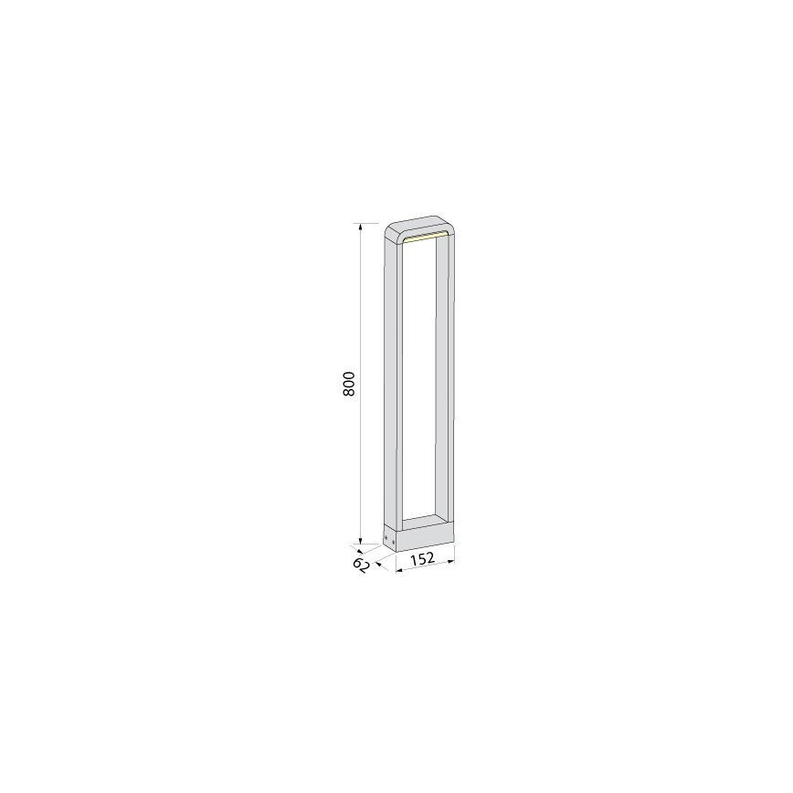 BRILAGI - Lámpara exterior LED BARI LED/10W/230V 4000K IP65 80 cm antracita