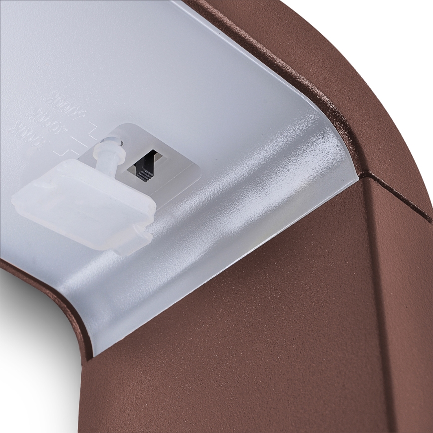 Brilagi - Lámpara exterior LED BARI LED/7W/230V 3000/4000/6000K marrón IP54 30 cm
