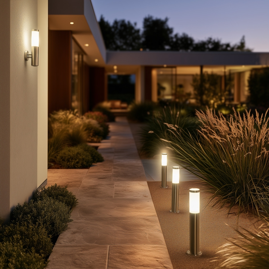 BRILAGI - Lámpara exterior LED regulable ELIA 1xE27/6W/230V 2700-6500K IP44 Wi-Fi 50 cm cromo mate