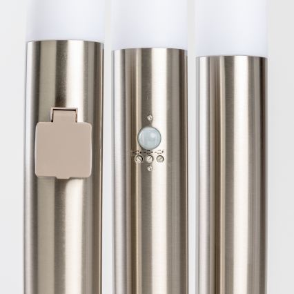 BRILAGI - Lámpara exterior LED regulable ELIA 1xE27/6W/230V 2700-6500K IP44 Wi-Fi 50 cm cromo mate