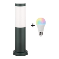 Brilagi - Lámpara exterior LED RGBW regulable 1xE27/9W/230V 2700-6500K IP44 40 cm antracita