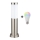 Brilagi - Lámpara exterior LED RGBW regulable 1xE27/9W/230V 2700–6500K IP44 40 cm cromo mate