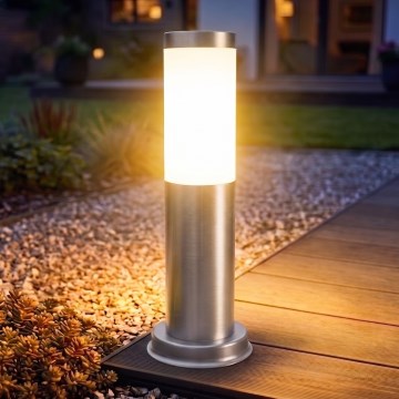 Brilagi - Lámpara exterior NOVA 1xE27/15W/230V 40 cm IP44 cromo mate
