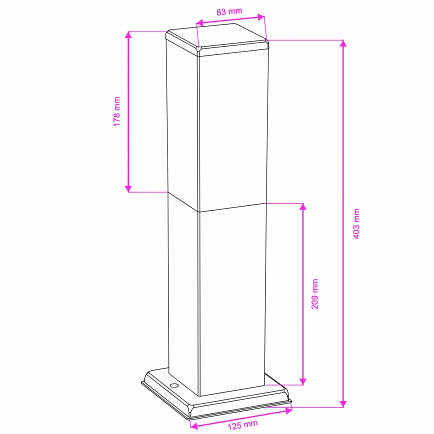 Brilagi - Lámpara exterior NOVA 1xE27/15W/230V 40 cm IP44 marrón