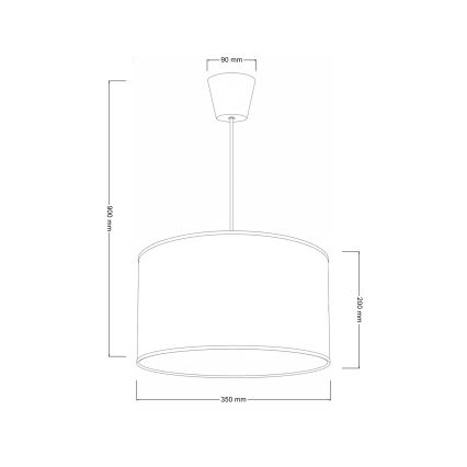 Brilagi - Lámpara infantil LED colgante con cable BOBO 1xE27/60W/230V Ø 35 cm blanco/animalitos