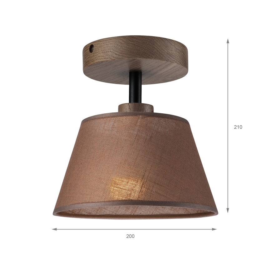 Brilagi - Lámpara de techo LED ANTHONY empotrada 1xE14/60W/230V roble nogal/marrón