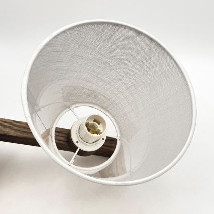 BRILAGI - Lámpara de techo LED ANTHONY empotrada 3xE14/40W/230V roble nogal/blanco