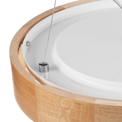 Brilagi - Lámpara LED colgante CARVALHO 2xE27/60W/230V roble diá. 37 cm