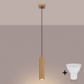 Brilagi - Lámpara LED colgante con cable CRESTO 1xGU10/10W/230V, acabado dorado