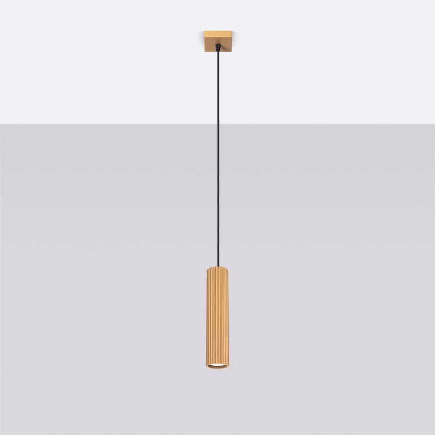 Brilagi - Lámpara LED colgante con cable CRESTO 1xGU10/10W/230V, acabado dorado