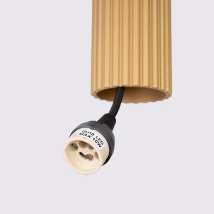 Brilagi - Lámpara LED colgante con cable CRESTO 1xGU10/10W/230V, acabado dorado