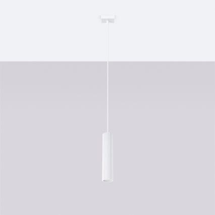 Brilagi - Lámpara LED colgante con cable CRESTO 1xGU10/10W/230V blanca