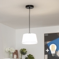 Brilagi - Lámpara LED colgante en cable CERIA 1xE27/40W/230V Ø 25 cm blanca