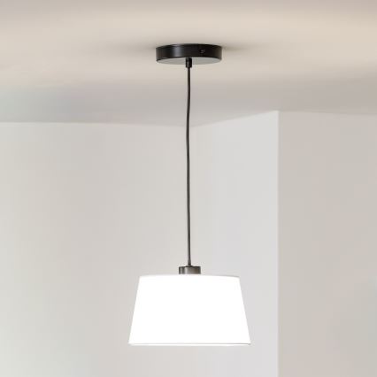 Brilagi - Lámpara LED colgante en cable CERIA 1xE27/40W/230V Ø 25 cm blanca
