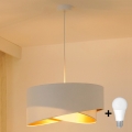 Brilagi - Lámpara LED colgante LYRA 1xE27/15W/230V blanco/dorado